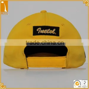 Promotional High Quality Yellow Unisex 6 Panel 100% Polyester Embroidered Baseball Cap thumbnail-4
