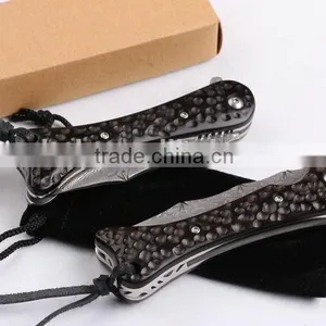 OEM Damascus Steel Blade Hunting Knife With G10 Handle thumbnail-5