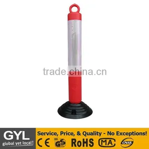 Red and White Plastic Fence Sign Post thumbnail-1