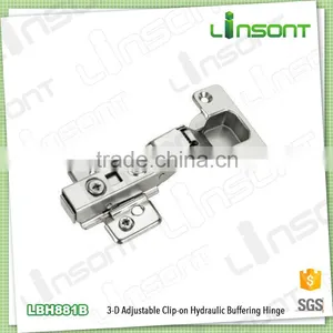 Supply 3-D Adjustable Hydraulic Clip on Crank Hinge Cabinet Furniture Hinges thumbnail-1