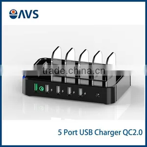 USB Chargering Station 0.5W Max Plastic ABS Multi 5 Port USB Charger For Mobile Phone thumbnail-2
