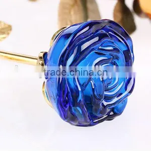 Natural Crystal Flower Golden Rose Flowers thumbnail-1