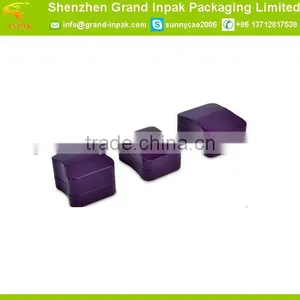 Stylish Glossy Finish Purple Color Wooden Jewelry Box Ring Box thumbnail-2