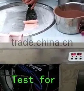 2016 Flat Pan Frozen Yogurt Real Fruits Fry Ice Cream Machine thumbnail-6
