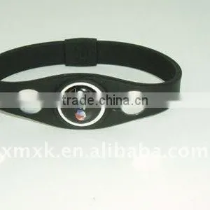 Fashion Soccer Power Energy Silicone Bracelet thumbnail-1