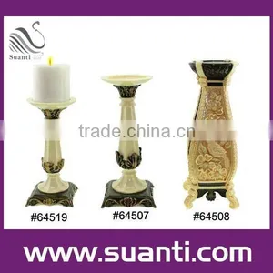 White Crystal/metal Royal Home Decoration Candle Holder or for Wedding thumbnail-1