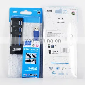 High Speed USB3.0 HUB 4Ports 5Gbps Splitter Power Adapter thumbnail-6