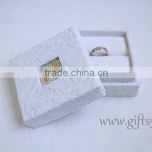 Wholesale Wedding Ring Holder Engagement Ring Boxes With Beaded Name Plate of H thumbnail-3