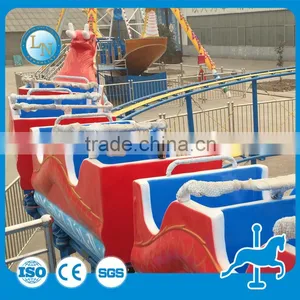 Amusement Playground Mini Roller Coaster Electric Kis Dragon Train thumbnail-4