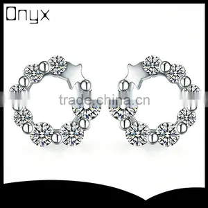 2016 Fashion Bar Setting Star Earrings With Zircon Stone for Women thumbnail-1