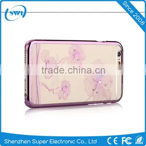 Comma Translucent Hard Plastic Case With Sparkle Crystal Rhinestone Diamond Back Skin Cover for IPhone 6 / 6S 4.7inch thumbnail-5