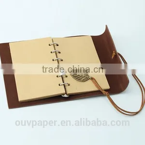Hot Selling Sketchbook Stationery PU Leather Notebook Leaf Journal Diary thumbnail-4