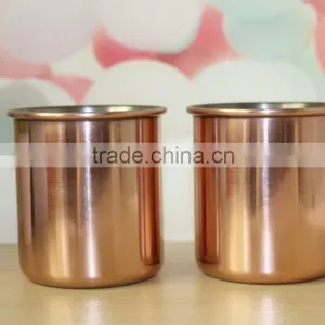 Copper Candle Holder Tumbler Glass Jar thumbnail-1