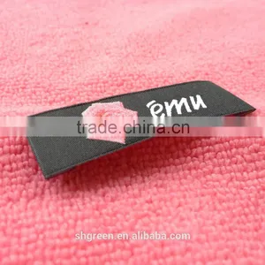 Flower Logo Woven/weaving Neck Label With End Fold thumbnail-2
