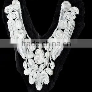 Machine Knited Crochet Cotton Lace Collars, Women Dress/ Blouse Neck Collars Factory thumbnail-5
