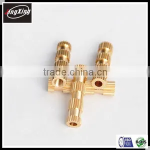 M3X22 Long Straight Brass Knurled Threaded Inserts Nut thumbnail-1