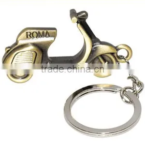 Customized Alloy Bicycle Shaped Metal Car Keychains Keyring thumbnail-1