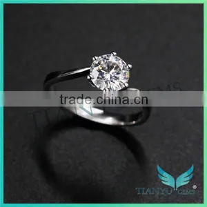 Engagement Ring Gold Moissanite Diamond Wedding Ring thumbnail-3