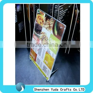 Menu Holder Shelf,restaurant Clear Acrylic Menu Holder With Screws,magnetic Menu Holder L Shaped thumbnail-1