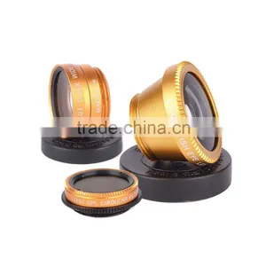 Detachable Clip-on Macro Lens+Fish-eye +0.65X Wide Angle+ Circular Polarizer Filter For Smartphones Tablet PCs thumbnail-1