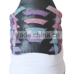 Colors Women's Bernie Mev, Black Woven Wedge Shoes, Elastic Fabric Shoes HT-109714-201 thumbnail-3