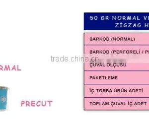 Normal Or Perforated (Precut) Zig Zag Cotton Wool 50gram thumbnail-1