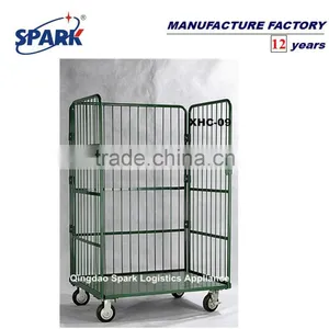Steel Folding Storage Rolling Cart/collapsible Roll Trolley thumbnail-1