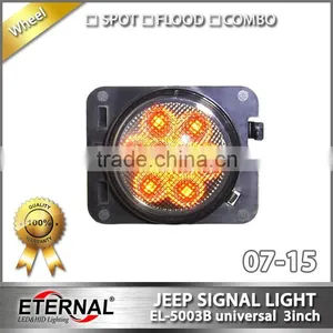Offroad Jeep Wrangler JK 07-15 LED Signal Turn Wheel Grill Light Rubicon 4x4 Amber Lamp thumbnail-1