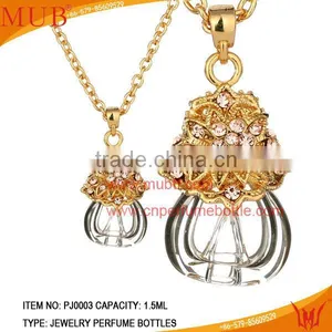 Fancy 5ml Mini Glass Fashion Jewelry Perfume Pendant Necklaces thumbnail-1