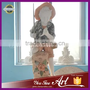 Hand Carved Nature Stone Fountain With Little Boy thumbnail-2