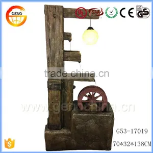 Trade Assurance Polyresin Crafts Water Fountain With Wooden Effective thumbnail-1