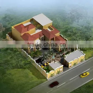 3D Rendering Architectural Villa With Furniture Decoration thumbnail-5