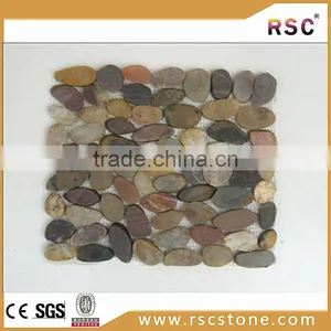 Multicolor Level Pebble Stone on Mesh thumbnail-1