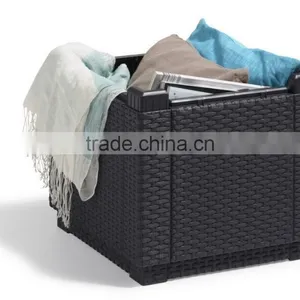 2017 Trade Assurance New Spring Coming Cheap All Weather Modern Cube Rattan Footstool Occasional thumbnail-4