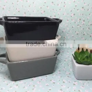 2015 Stocked Cheap Daily Use Colored Square Porcelain Bakeware Plate thumbnail-4