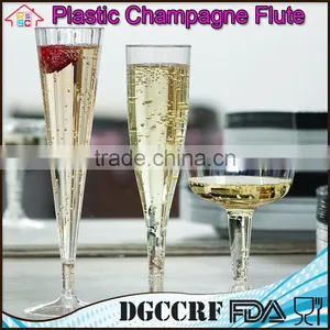 NBRSC Promotional Disposable Hard Plastic Champagne Flutes Party Wine Glasses Cups thumbnail-4
