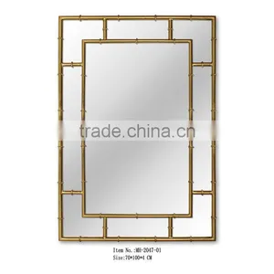 High End Hotel Rectangle Wall Mirror, Iron Decorative Mirror thumbnail-1