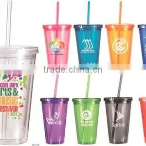 16 oz Color Changing Plastic Double Wall Tumbler With Removable Paper thumbnail-1
