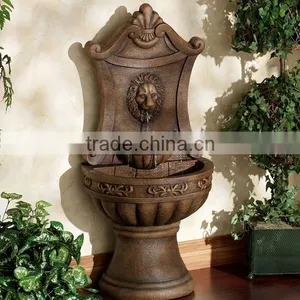Western Palace Style Marble Stone Lion Head Statue Wall Fountain thumbnail-2