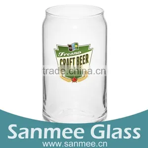 Popular Style Can Shaped Personalized Logo Drinking Glasses thumbnail-1
