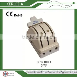 Double Throw 3 Pole 100A Porcelain Knife Switch thumbnail-1