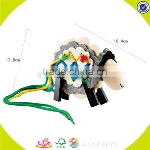 Wholesale Fashion Kids Wooden Threading Beads Popular Children Wooden Threading Beads W11E046 thumbnail-4