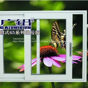 Horizontal Grilled Aluminium Sliding Windows Fireproof Push - Pull Window For Room thumbnail-3