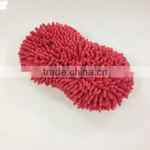 8 Shape Microfiber Chenille Mesh Double Side Sponge for Car Cleaning thumbnail-2