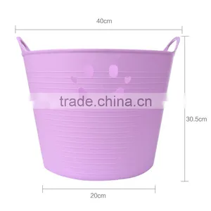 L00106 2017 Good Quality PP Plastic Garden Storage Bucket,Clothes Basket thumbnail-2