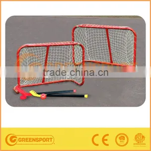 Double Ice Hockey Goal With Stick and Ball Protable Hockey Goal thumbnail-1