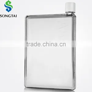 420ml Water Transfer A5 MEMO Notebook Square Bottle Sport Hiking Tour Clear Plastic Water Bottle Drinkware thumbnail-1