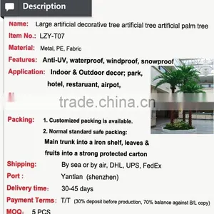Outdoor Artificial Christmas Trees Large Outdoor Tree Fake Coconut Tree thumbnail-2