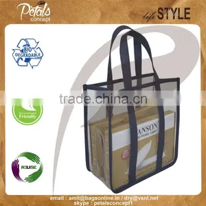 Hi Quality PVC See Through Totes With Jute Side Trimming & Handle - for Promotion thumbnail-1