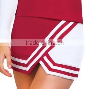 Womens Double-Knit Panel A-Line Cheerleading Uniform Skirt Custom Cheap Wholesale Cheerleading Uniforms thumbnail-3